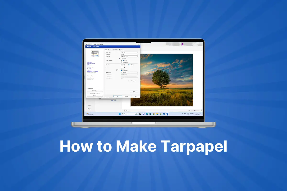 How to Make a Tarpapel in Microsoft Word