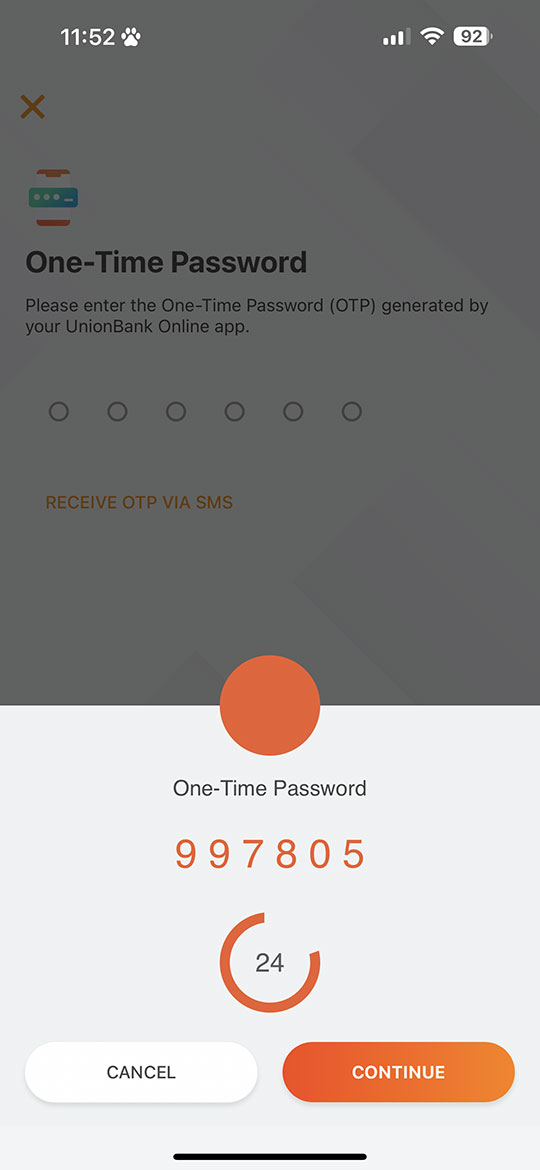 One-time password