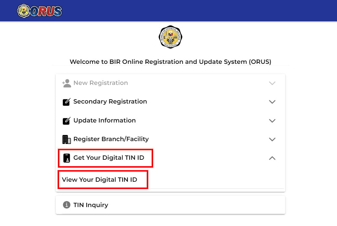 Get your Digital TIN ID