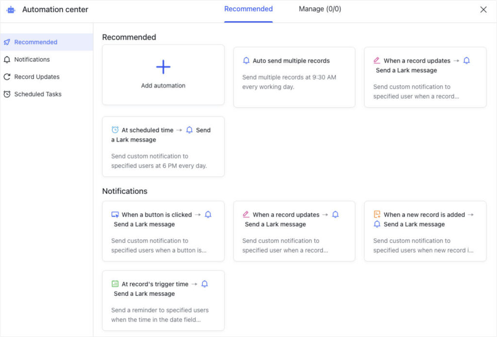 Lark automated workflow
