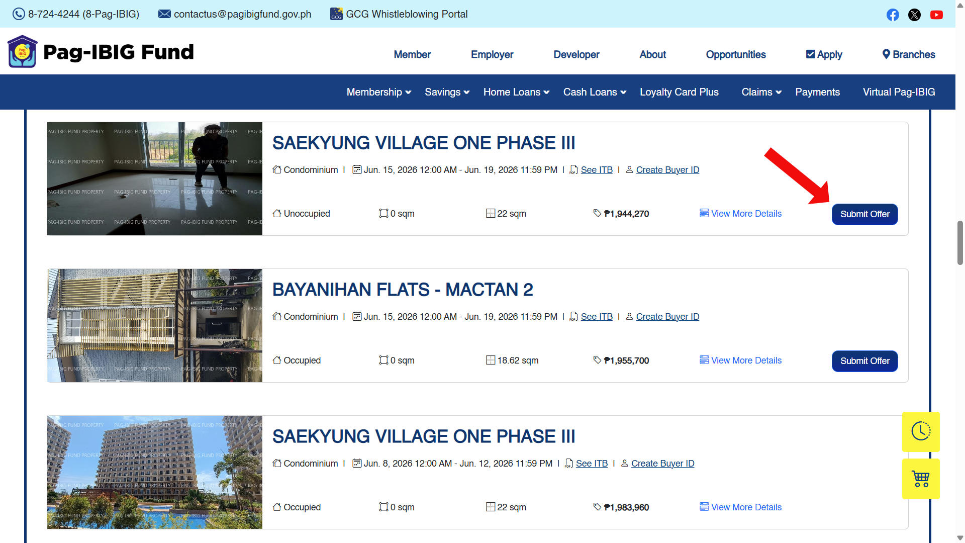 Choose a property