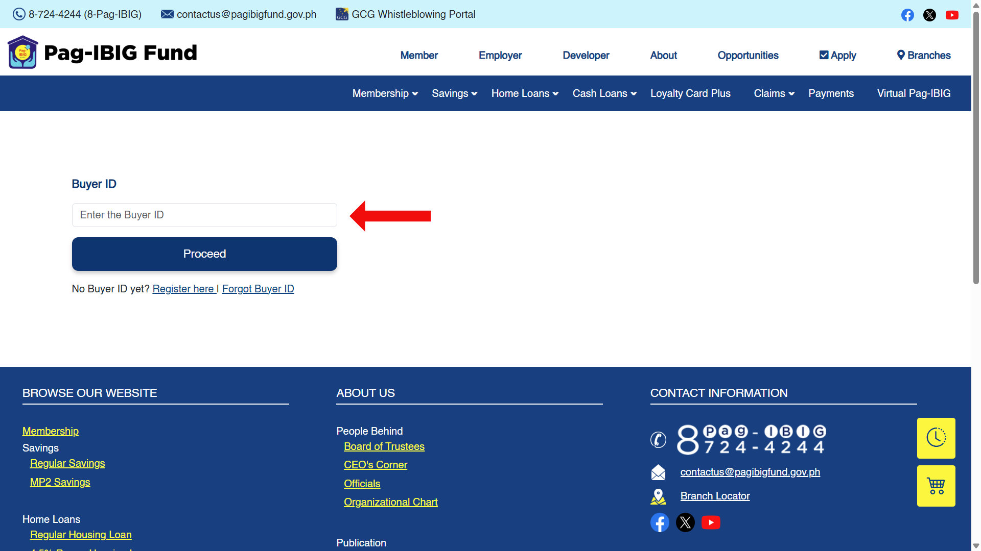 Enter Buyer ID
