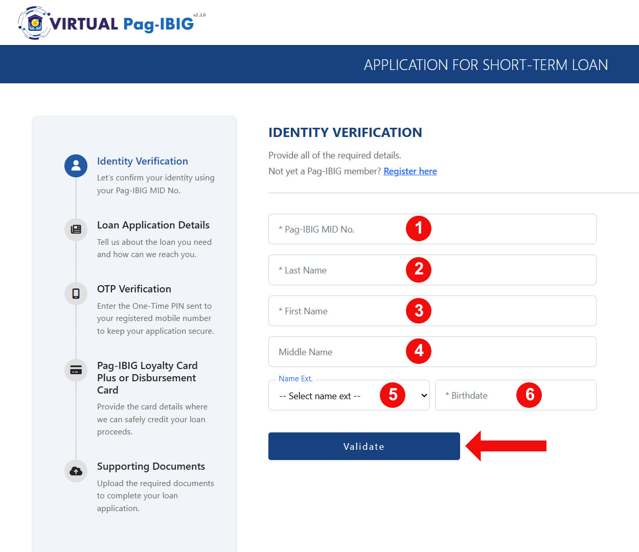 Pag-IBIG SAFE Loan identity verification