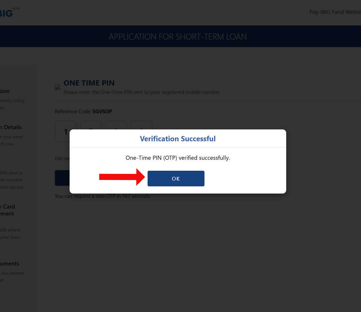 OTP verification successful