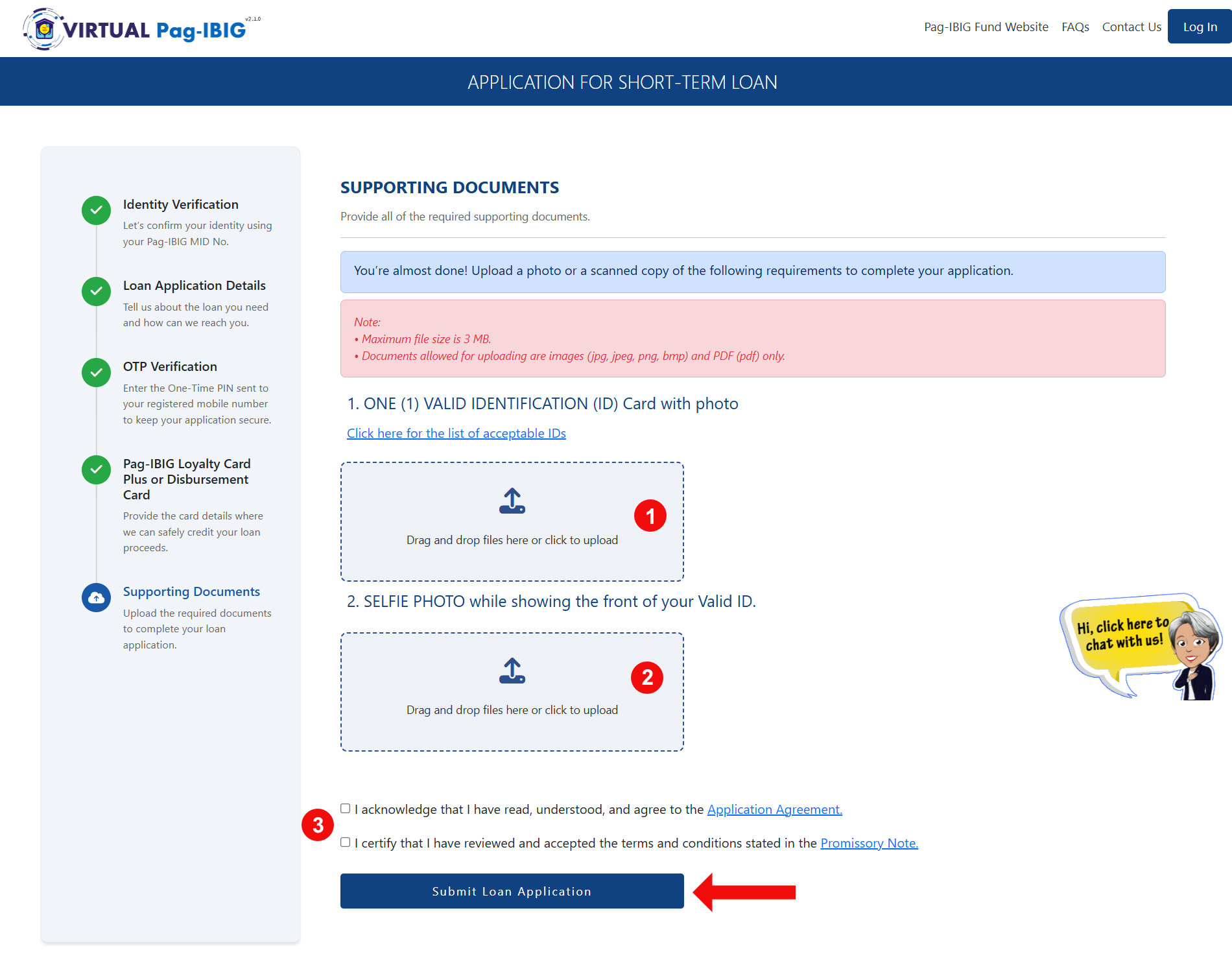 Pag-IBIG SAFE Loan supporting documents