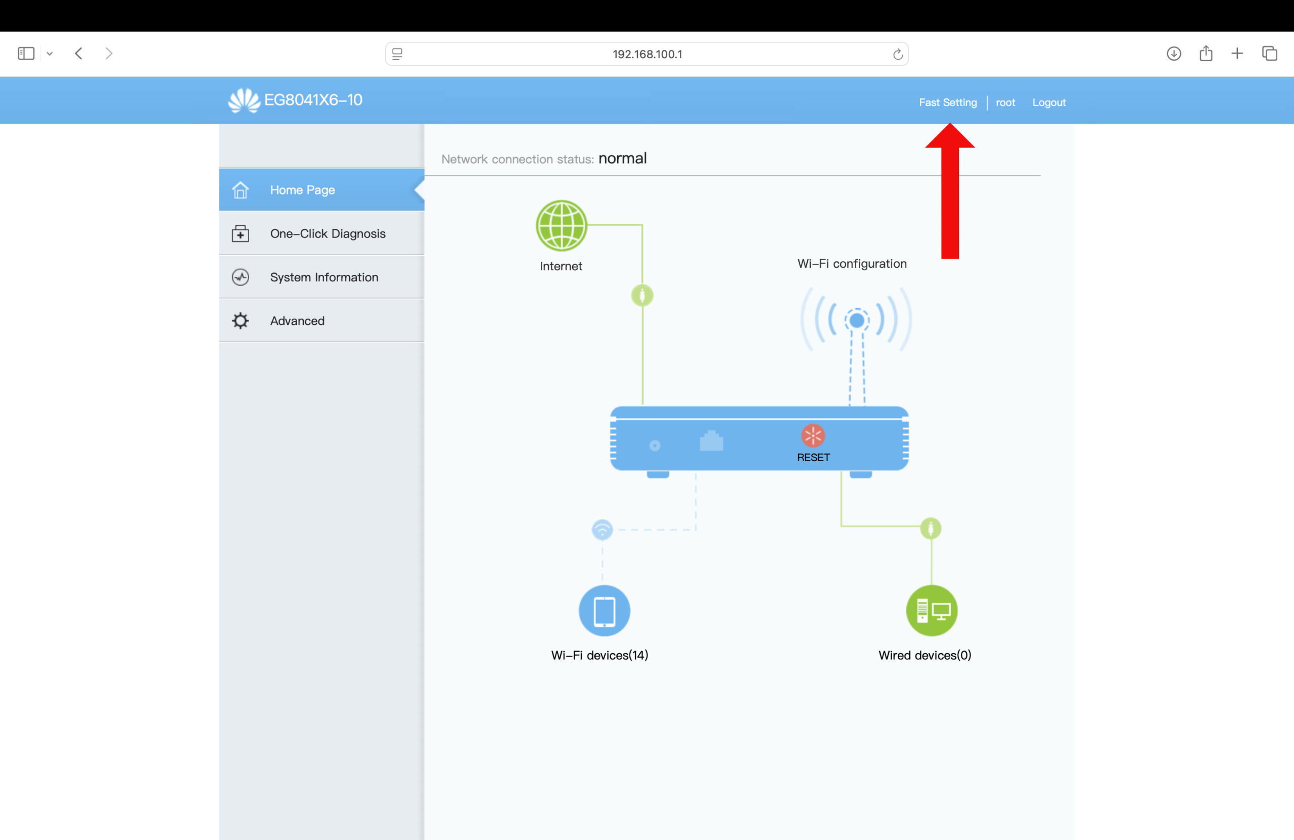 Converge admin dashboard with Fast Setting