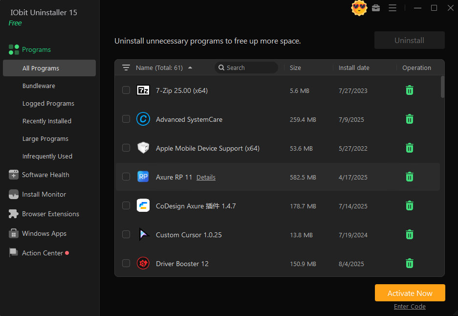 iObit Uninstaller