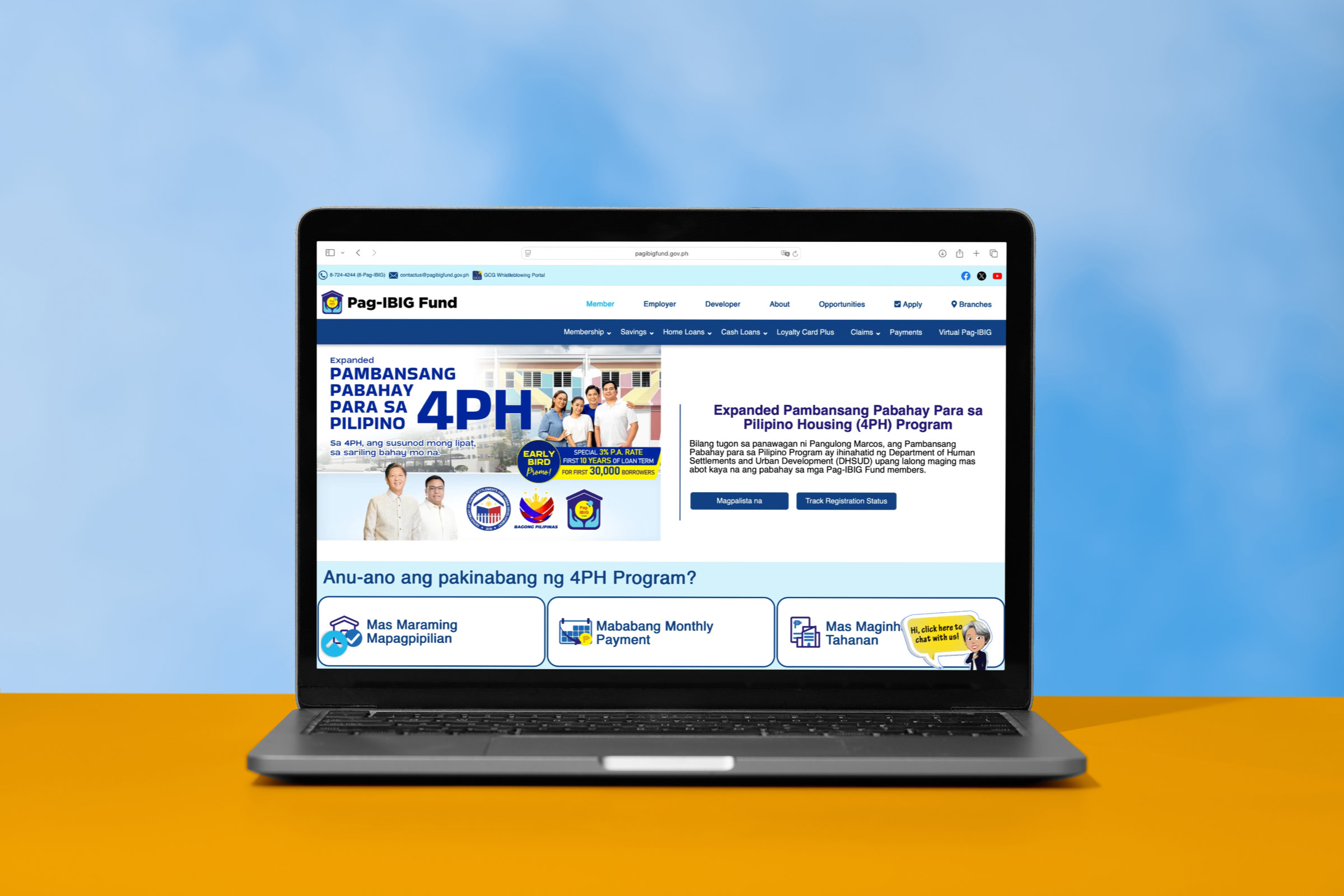 Pag-IBIG 4PH housing program website