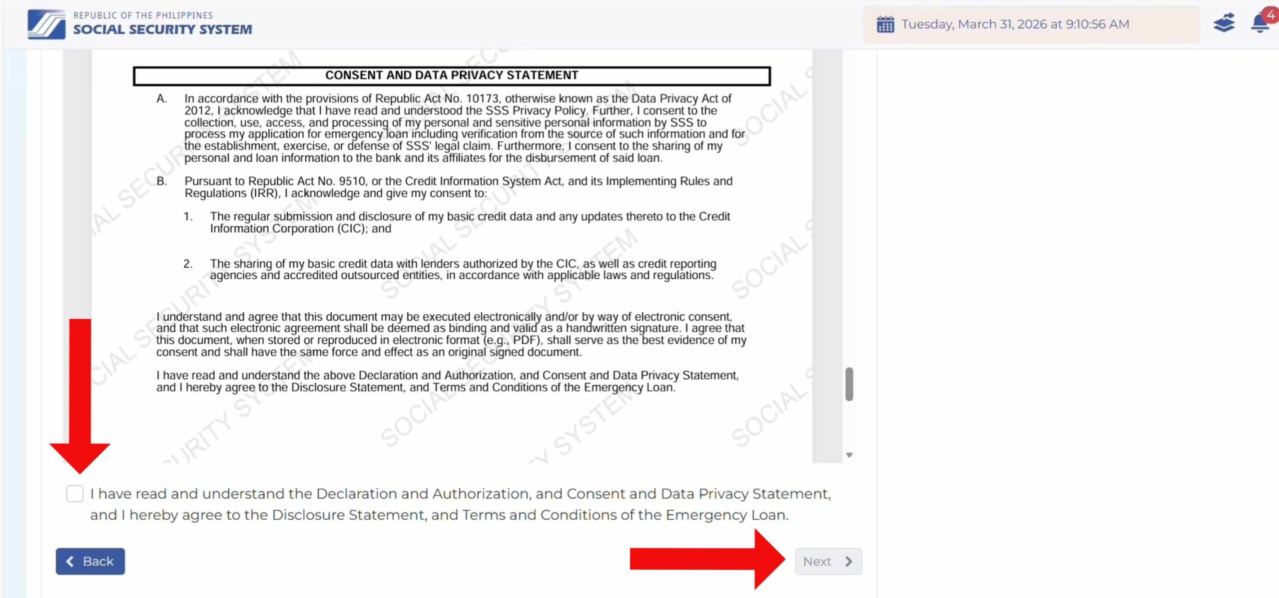 Consent and data privacy statement