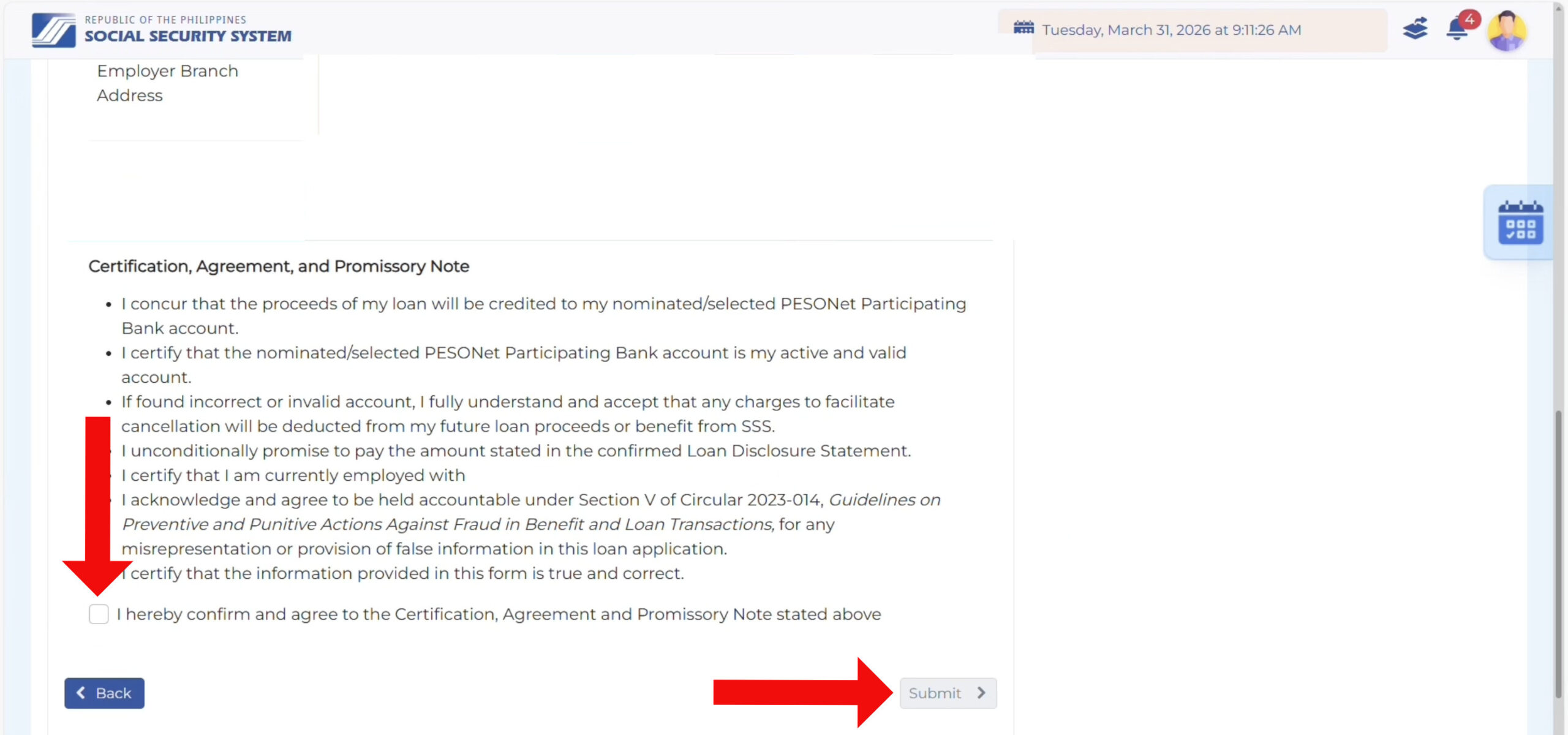 Review your loan details